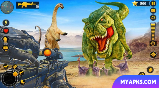 Jogos de armas para caçadores de dinossauros