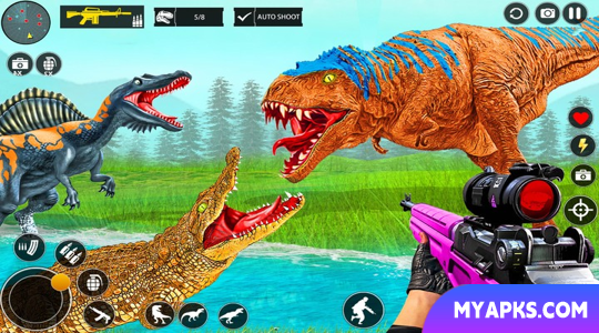 Jogos de armas para caçadores de dinossauros