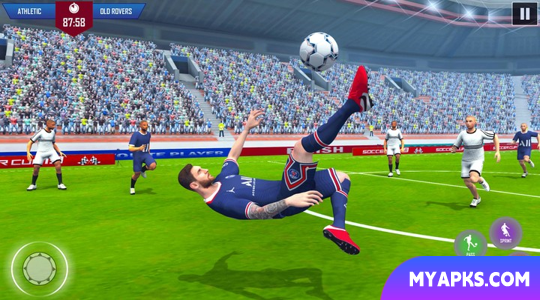 Jogo de futebol da liga de futebol 3D