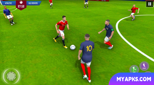 Jogo de futebol da liga de futebol 3D
