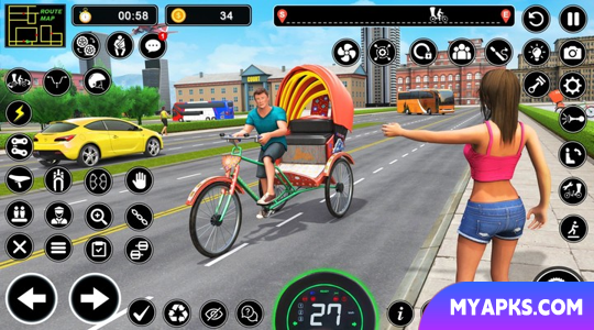 BMX Bike Taxi Driving City Passenger Simulator