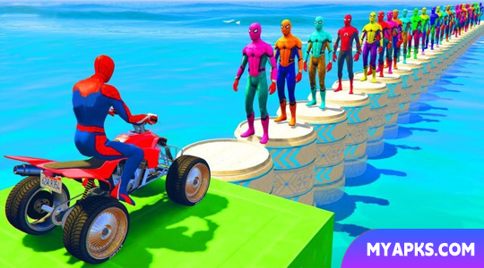 Quads Superheroes Stunts Racing
