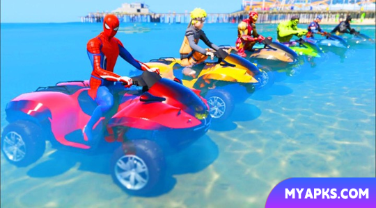 Quads Superheroes Stunts Racing