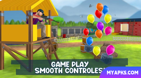 Jogo de tiro com balão de ar
