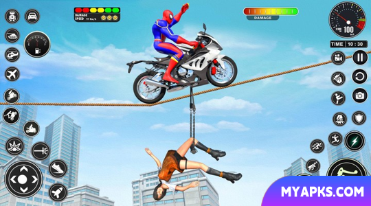 Superhero Bike Mega Ramp Games
