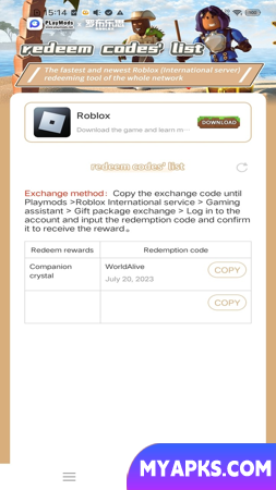 A coleção de códigos de resgate do Roblox