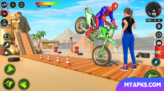 Superhero Bike Mega Ramp Games