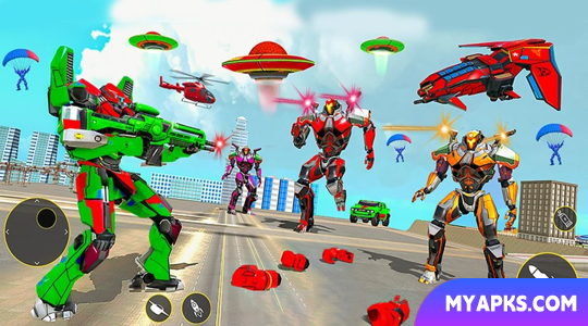 Jogos de transporte de robôs espaciais 3D