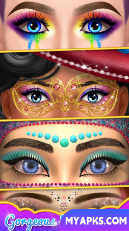 Arte dos olhos: Jogos de maquiagem de moda