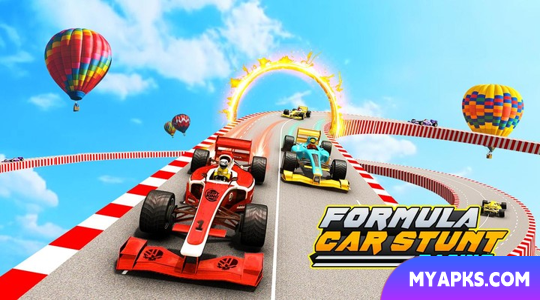 Rampa de corrida de acrobacias de carros de fórmula