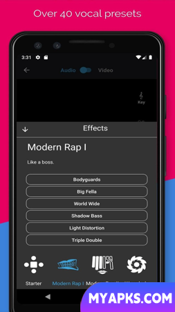 Voloco: Estúdio vocal, batidas e efeitos
