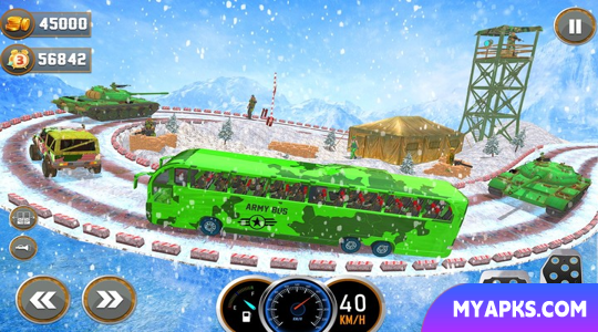 Jogos de condução de ônibus do exército 3D