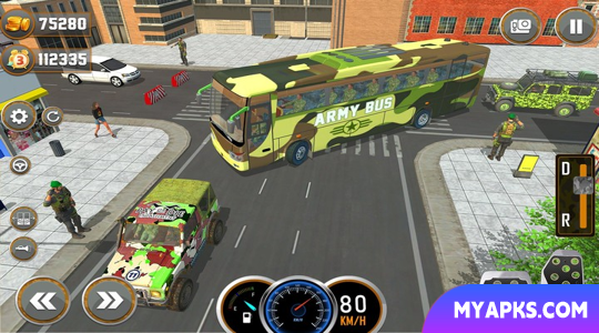 Jogos de condução de ônibus do exército 3D