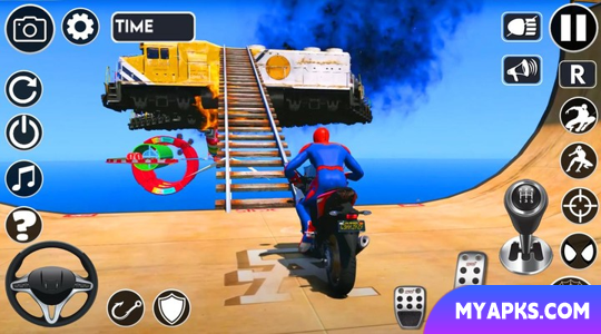 Superhero Tricky Bike Stunt GT Racing