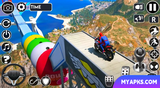 Superhero Tricky Bike Stunt GT Racing