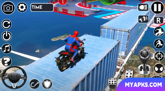 Superhero Tricky Bike Stunt GT Racing