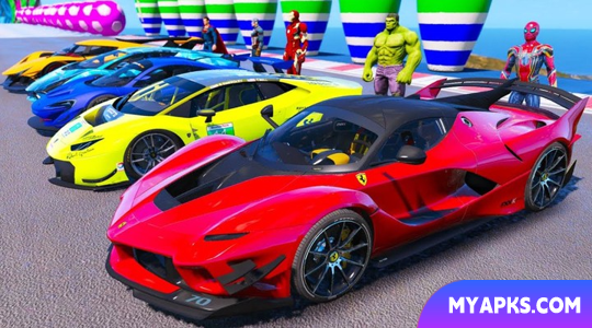 Superhero Car Stunt GT Racing