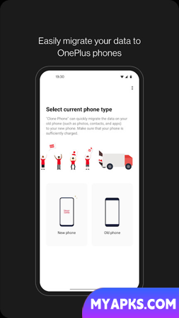 Movimentação de celulares - Aplicativos oficiais da OnePlus