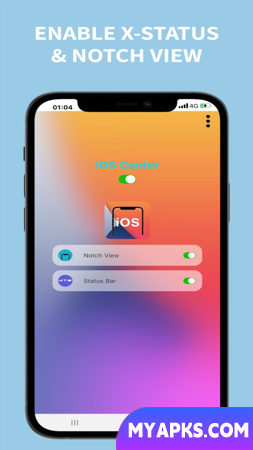 iCenter iOS 15: X - Barra de status