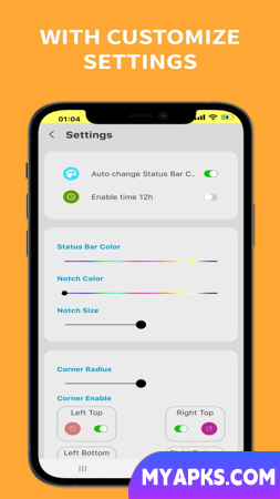 iCenter iOS 15: X - Barra de status