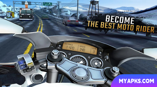 Moto Rider GO: Tráfego na estrada