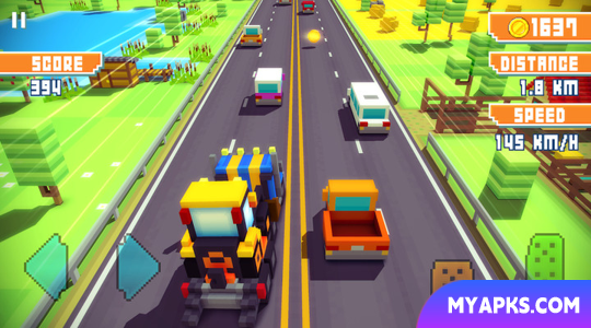 Blocky Highway: Corrida de Tráfego