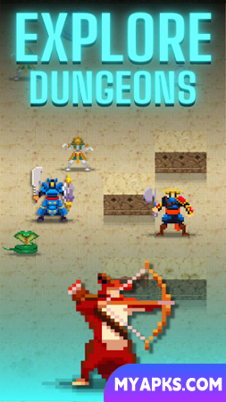 Dunidle: heróis de RPG ociosos em pixels