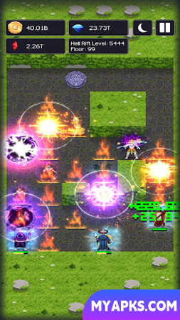 Dunidle: heróis de RPG ociosos em pixels