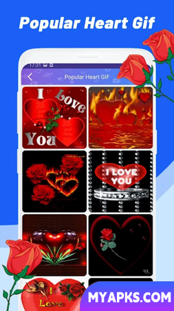 Adesivo de coração de amor - Emoji GIF