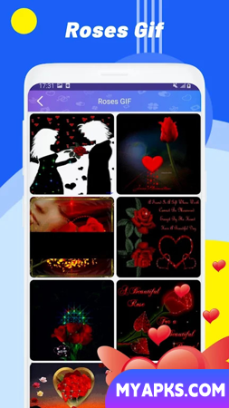 Adesivo de coração de amor - Emoji GIF