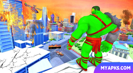 Incredible Green Monster Superhero City Battle