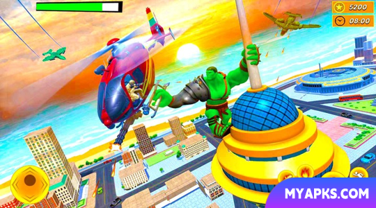 Incredible Green Monster Superhero City Battle