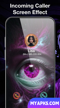 Telefone colorido: Tema da tela de chamada