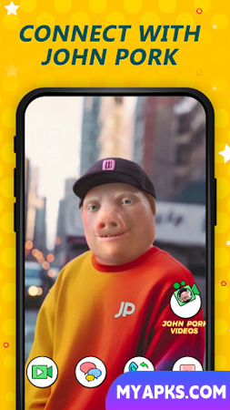 John Pork em uma chamada de vídeo