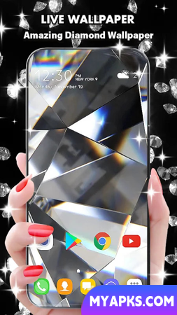 Papel de parede animado de diamante HD