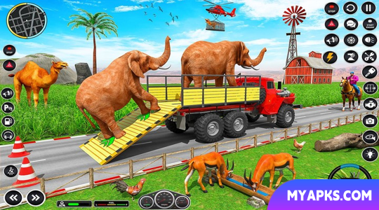 Caminhão transportador de animais selvagens