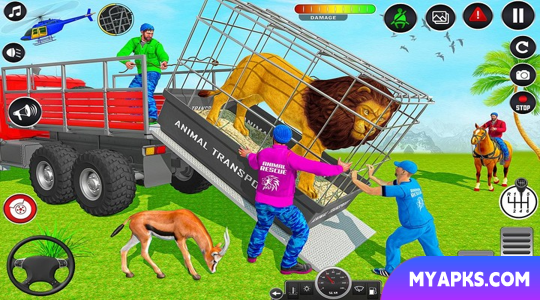 Caminhão transportador de animais selvagens