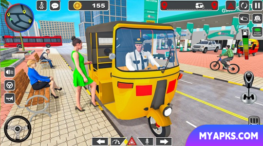 Jogos modernos de riquixá Tuk Tuk