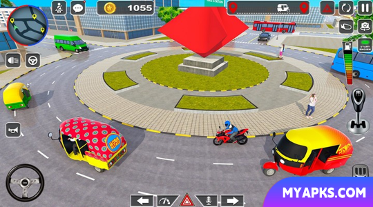 Jogos modernos de riquixá Tuk Tuk