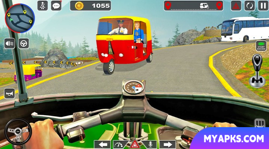 Jogos modernos de riquixá Tuk Tuk