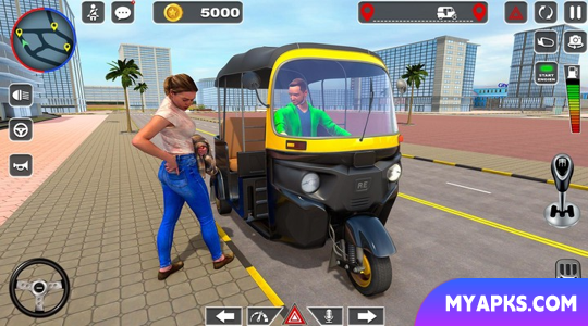 Jogos modernos de riquixá Tuk Tuk