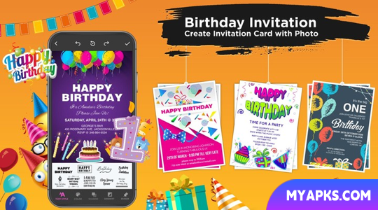Invitation Maker - Crie e publique cartões de felicitações e convites para festas