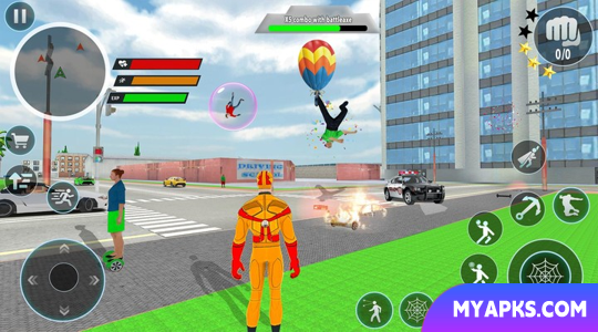 Police Robot Rope Hero Game 3d