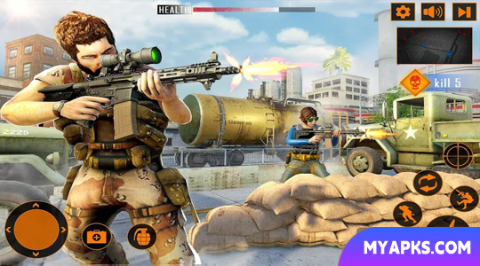 Jogos de tiro com armas de comando 3D
