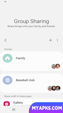 Compartilhamento em grupo