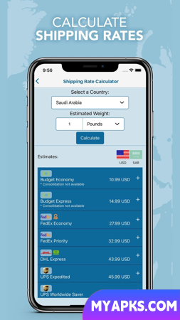 Aplicativo MyUS Global Shipping