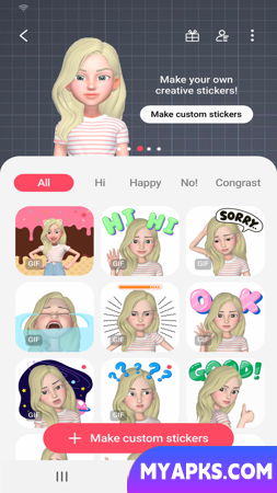 Samsung My Emoji Stickers