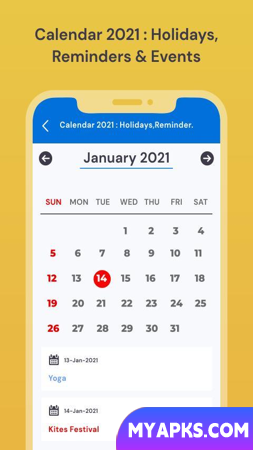 Calendário: Feriados e lembretes