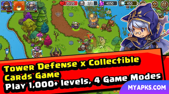 Crazy Tower Defence Story: jogo de defesa de torre com cartas
