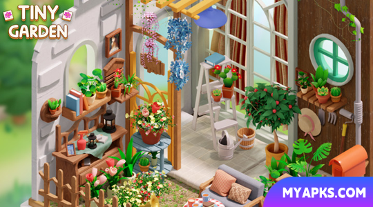 Jardim de azulejos : Projeto de uma casa pequena
